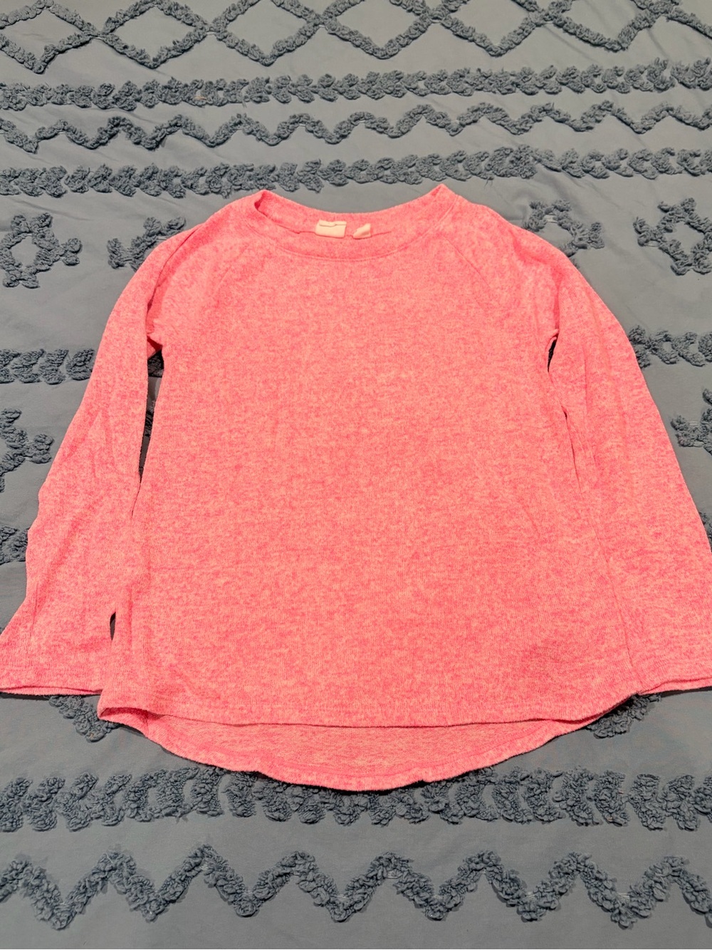 GAP Girls' Long-Sleeve Crewneck Top - Heather Pink